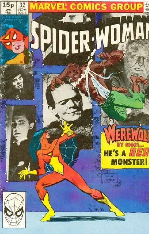 Werewolf by Night appearance<br> Cover of Spider-Woman (Vol 1) #32. One of 250,000 Vintage American Comics on sale from Krypton!