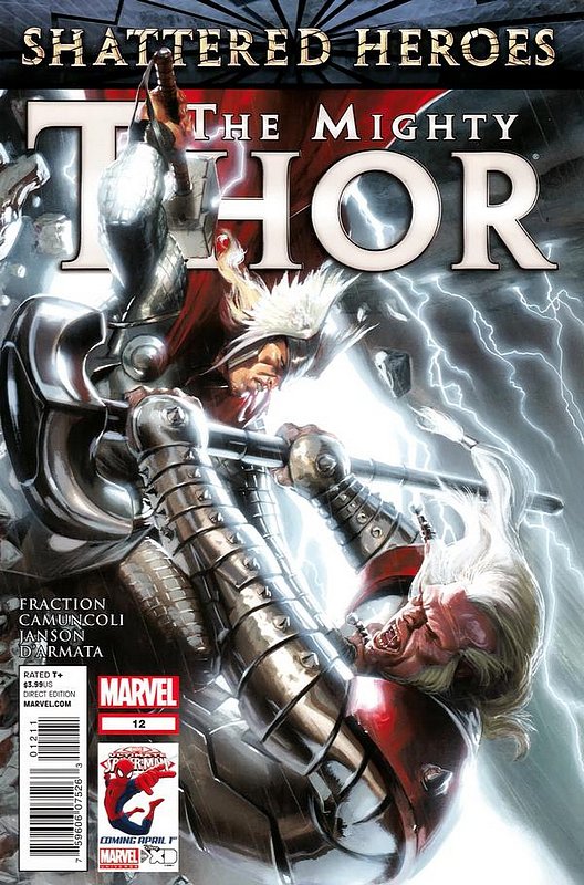 Origin of Mjolnir<br> Cover of Mighty Thor (Vol 1) #12. One of 250,000 Vintage American Comics on sale from Krypton!