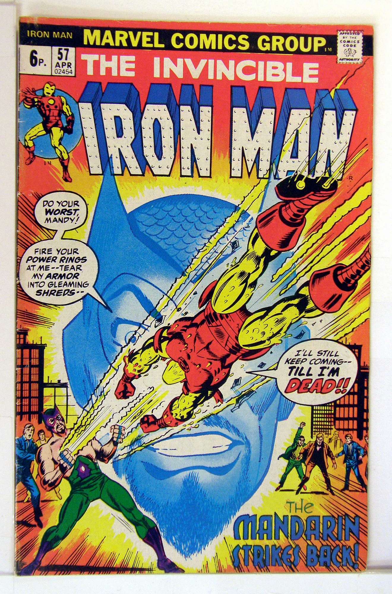 ACTUAL SCAN OF COMIC!<br> Cover of Iron Man (Vol 1) #57. One of 250,000 Vintage American Comics on sale from Krypton!