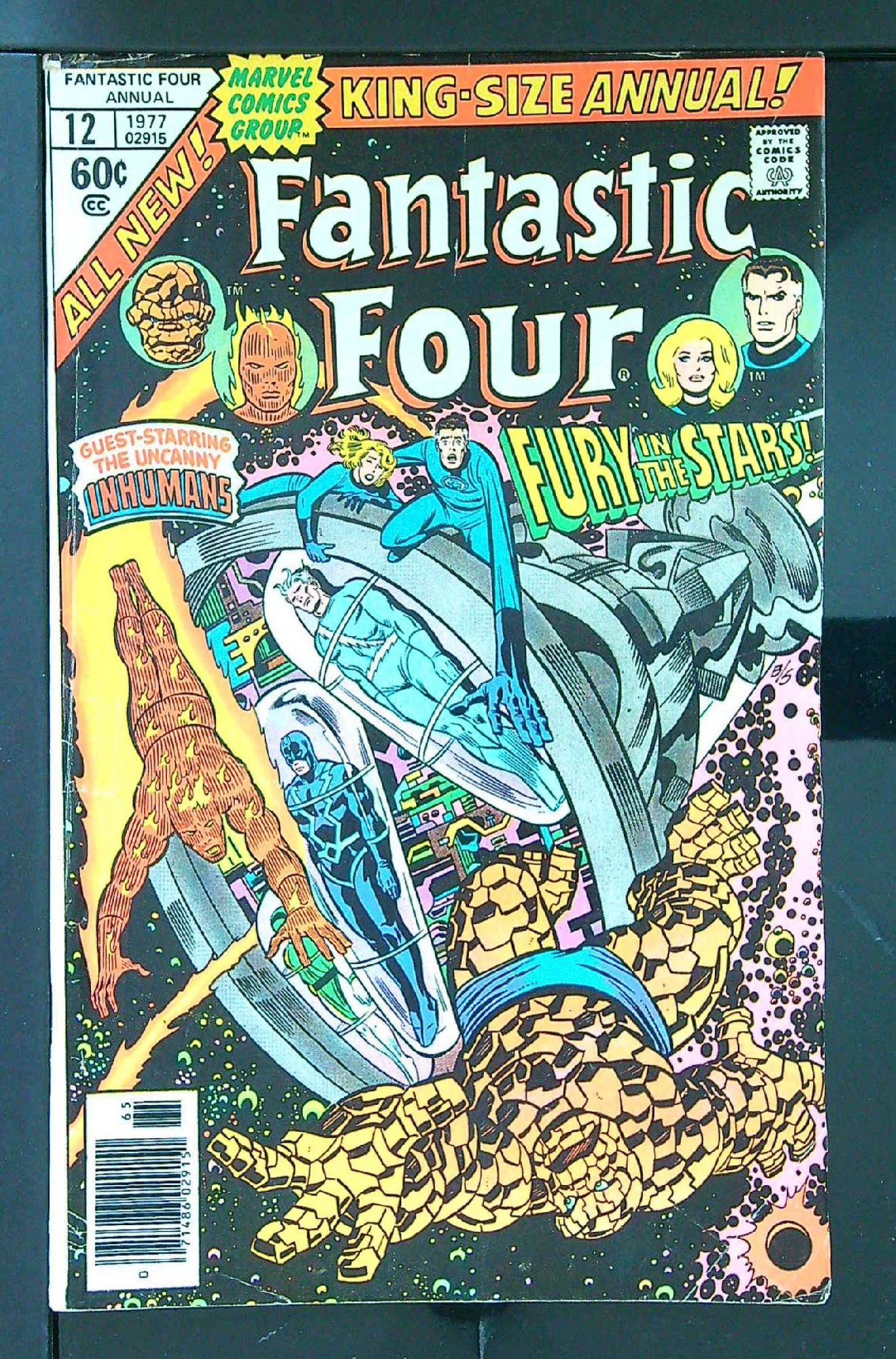 ACTUAL SCAN OF COMIC!<br> Cover of Fantastic Four Annual #12. One of 250,000 Vintage American Comics on sale from Krypton!