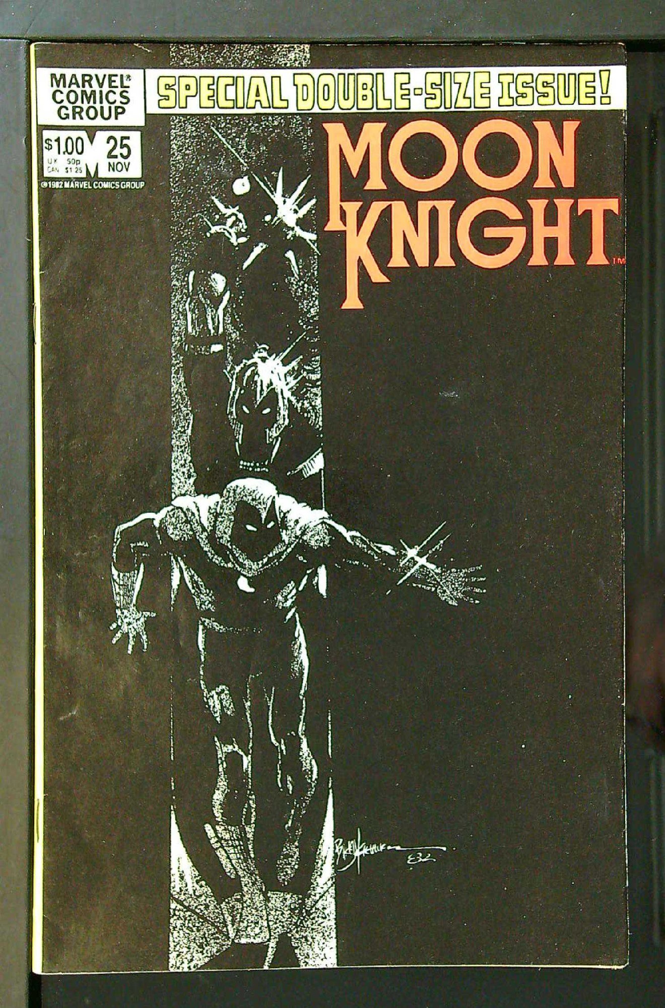 1st Black Spectre<br>ACTUAL SCAN OF COMIC!<br> Cover of Moon Knight (Vol 1) #25. One of 250,000 Vintage American Comics on sale from Krypton!