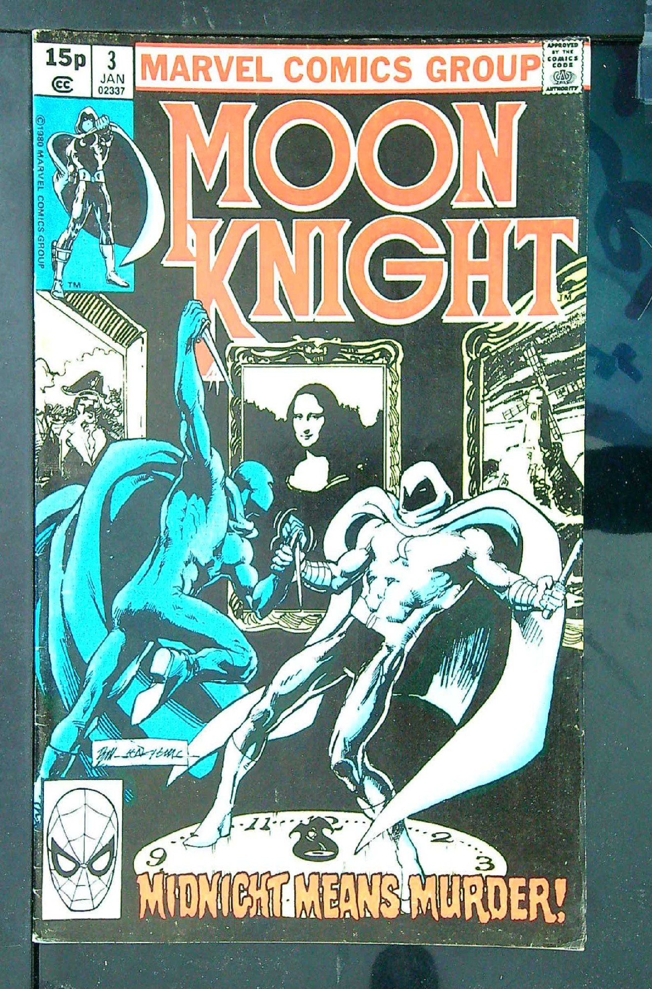 1st Midnight Man<br>ACTUAL SCAN OF COMIC!<br> Cover of Moon Knight (Vol 1) #3. One of 250,000 Vintage American Comics on sale from Krypton!