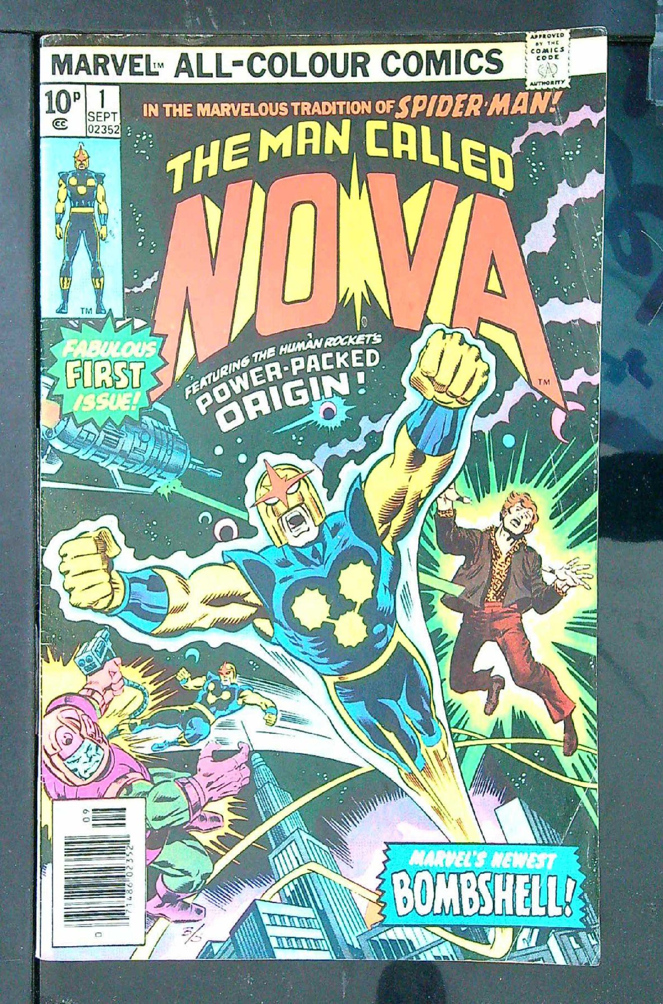 1st Nova<br>ACTUAL SCAN OF COMIC!<br> Cover of Nova (Vol 1) #1. One of 250,000 Vintage American Comics on sale from Krypton!