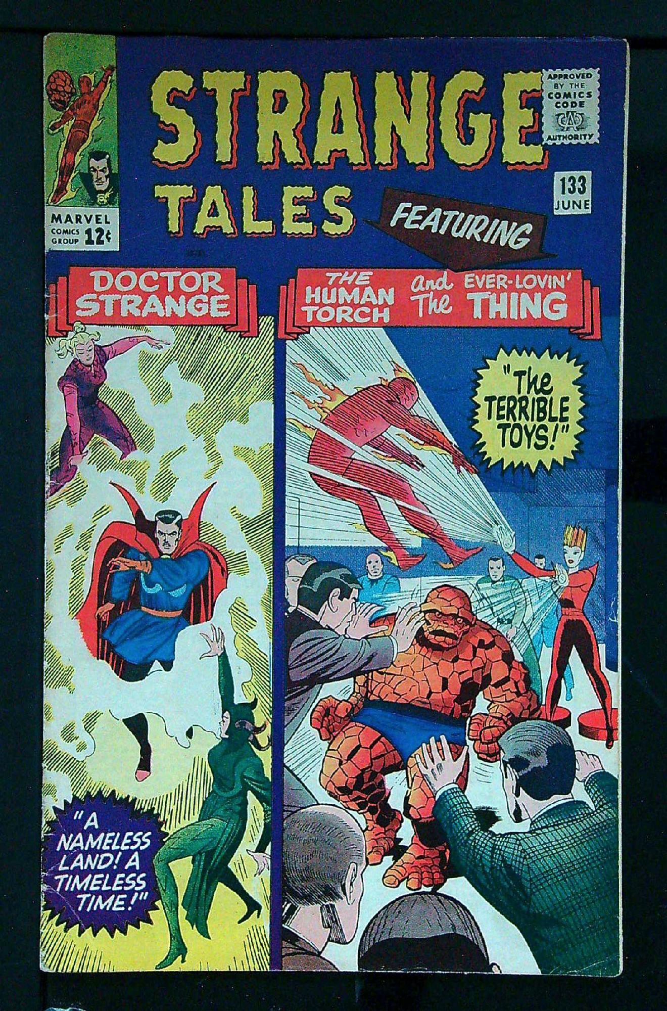 ACTUAL SCAN OF COMIC!<br> Cover of Strange Tales (Vol 1) #133. One of 250,000 Vintage American Comics on sale from Krypton!