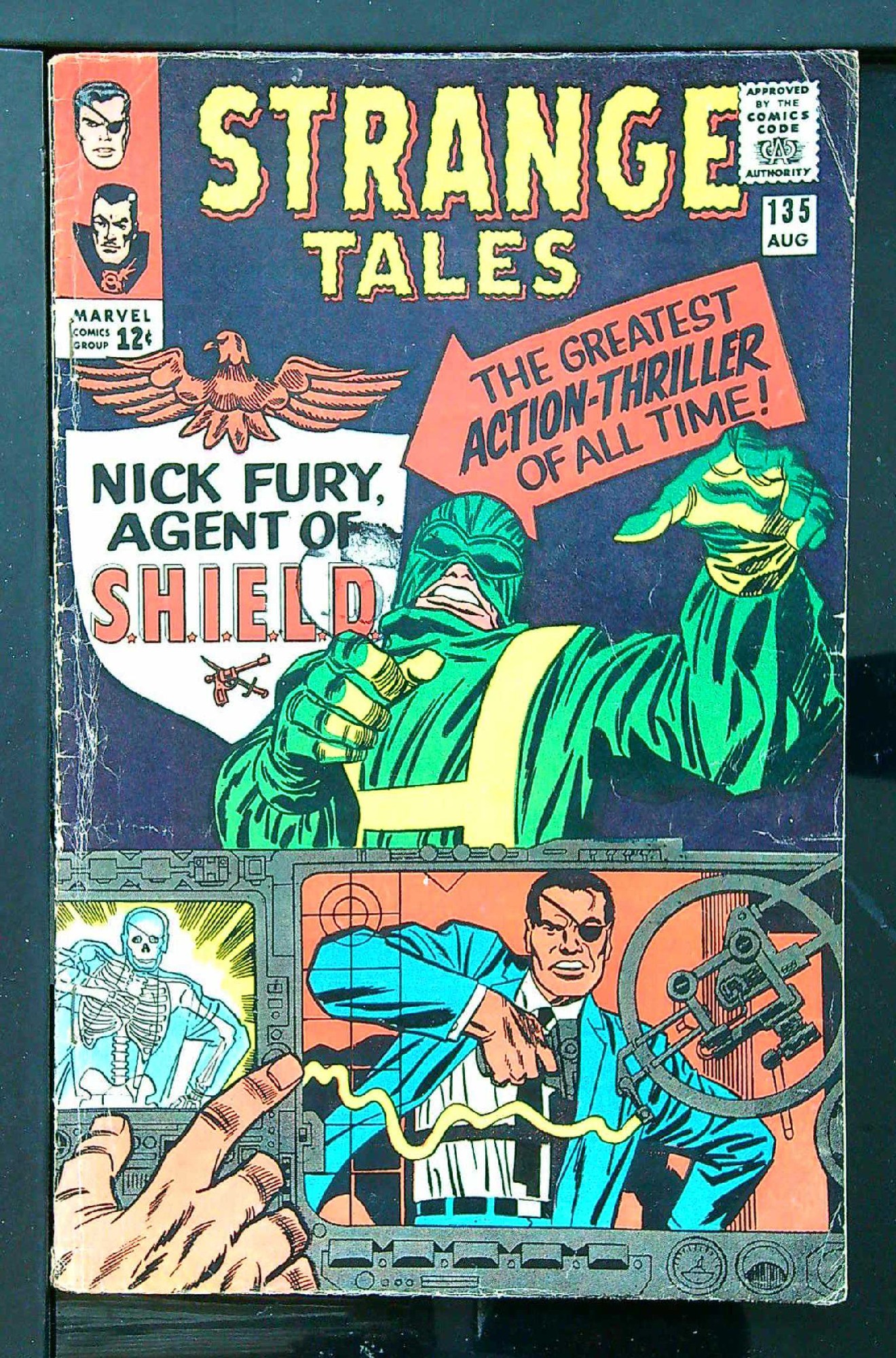 1st Agent of SHIELD<br>ACTUAL SCAN OF COMIC!<br>Distribution Stamp on Cover - See Scan Cover of Strange Tales (Vol 1) #135. One of 250,000 Vintage American Comics on sale from Krypton!