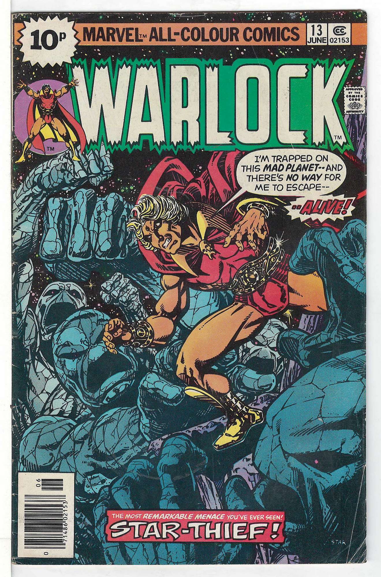 ACTUAL SCAN OF COMIC!<br> Cover of Warlock (Vol 1) The Power of #13. One of 250,000 Vintage American Comics on sale from Krypton!