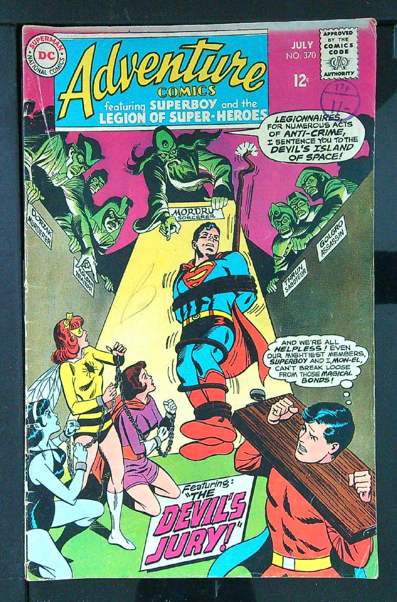 Cover of Adventure Comics (Vol 1) #370. One of 250,000 Vintage American Comics on sale from Krypton!