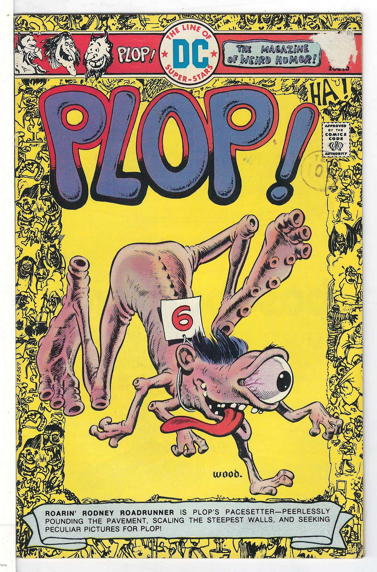 ACTUAL SCAN OF COMIC!<br>Stamp & Tear on Cover - See Scan Cover of Plop! (Vol 1) #15. One of 250,000 Vintage American Comics on sale from Krypton!