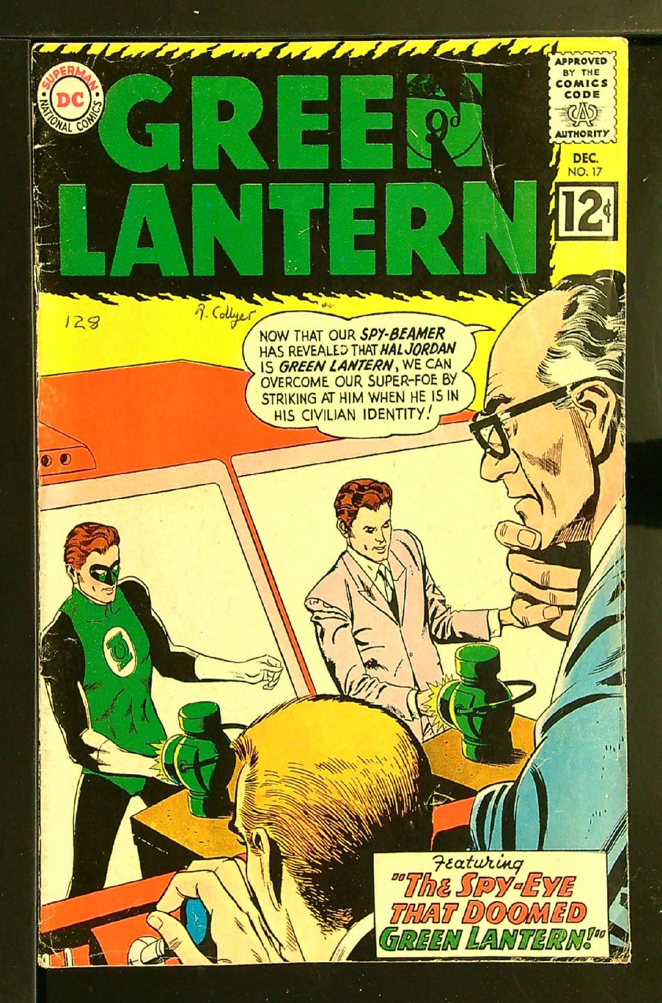 ACTUAL SCAN OF COMIC!<br>Pen & Distribution Stamp on Cover - See Scan Cover of Green Lantern (Vol 2) #17. One of 250,000 Vintage American Comics on sale from Krypton!