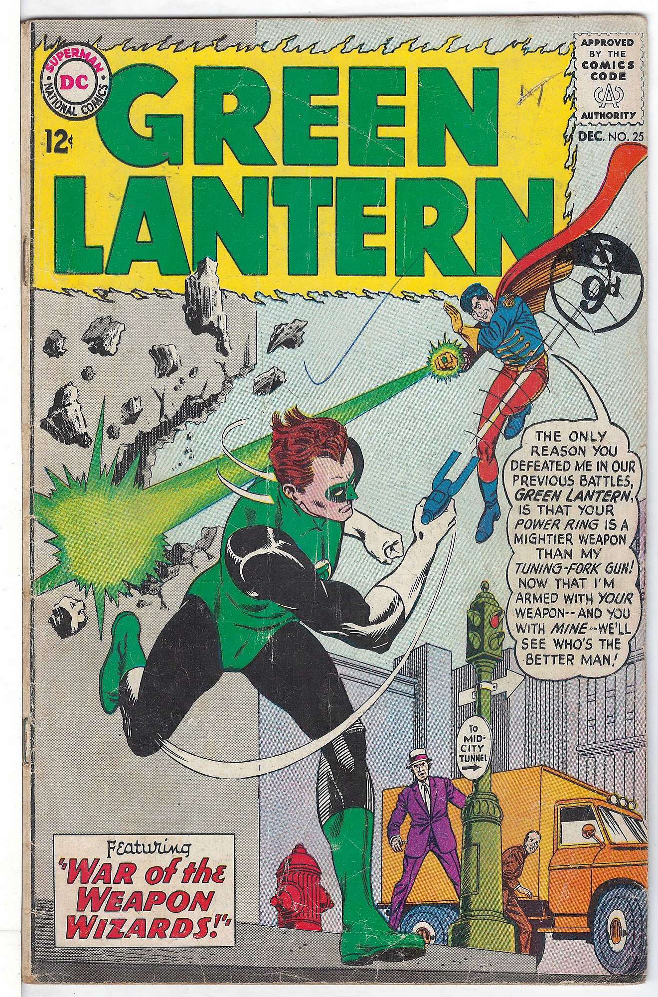 ACTUAL SCAN OF COMIC!<br>Pen & Stamp on Cover - See Scan Cover of Green Lantern (Vol 2) #25. One of 250,000 Vintage American Comics on sale from Krypton!