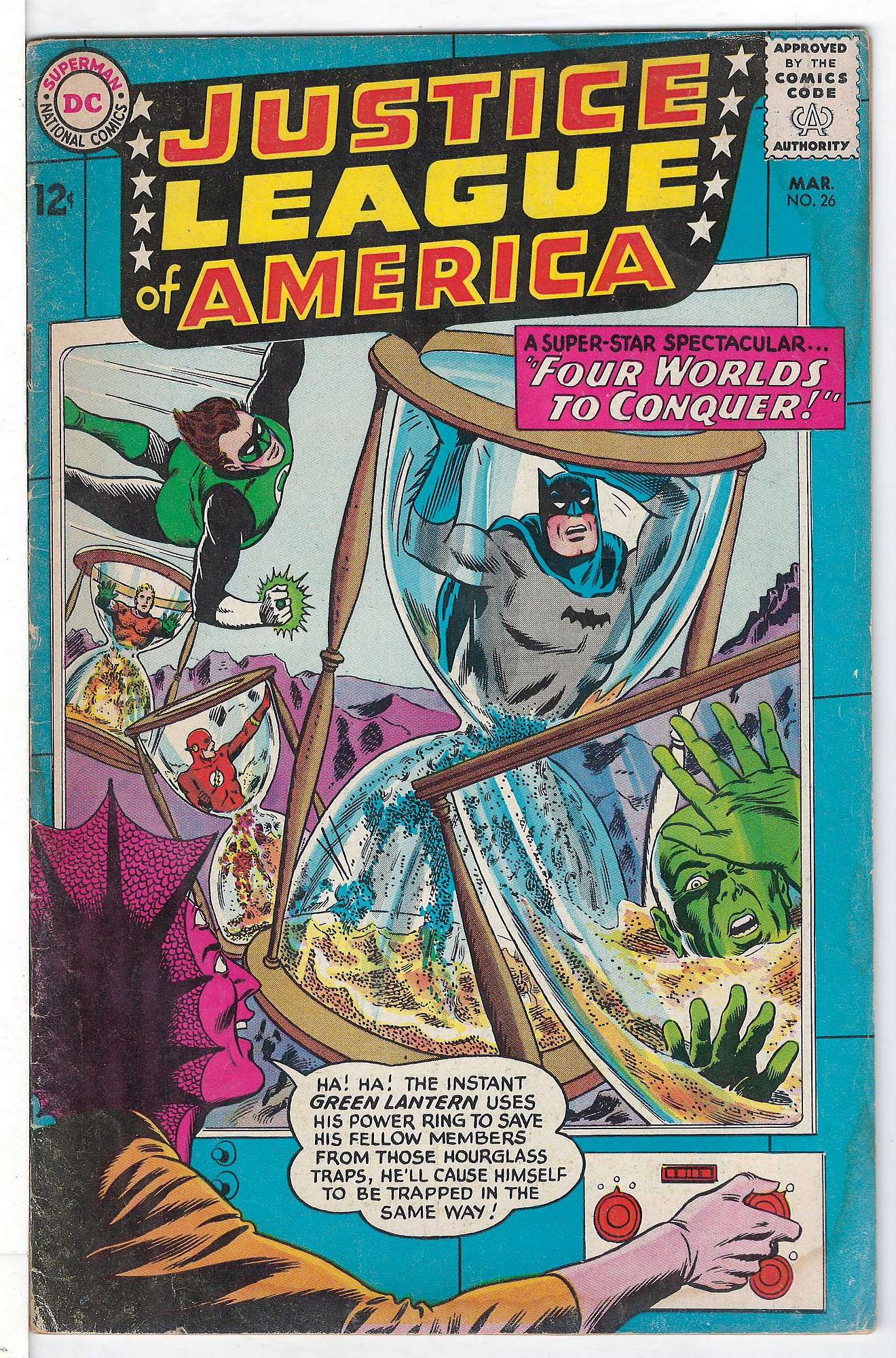 ACTUAL SCAN OF COMIC!<br>Stained Edges - See Scan Cover of Justice League of America (Vol 1) #26. One of 250,000 Vintage American Comics on sale from Krypton!