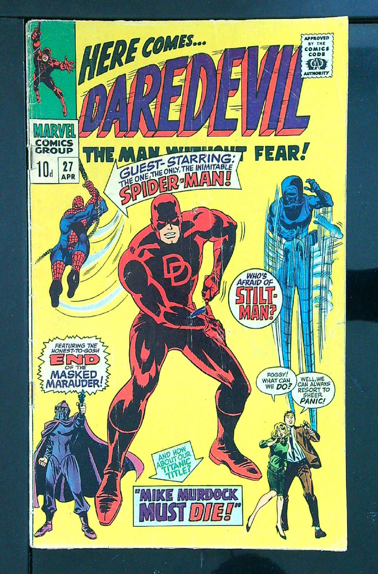ACTUAL SCAN OF COMIC!<br> Cover of Daredevil (Vol 1) #27. One of 250,000 Vintage American Comics on sale from Krypton!