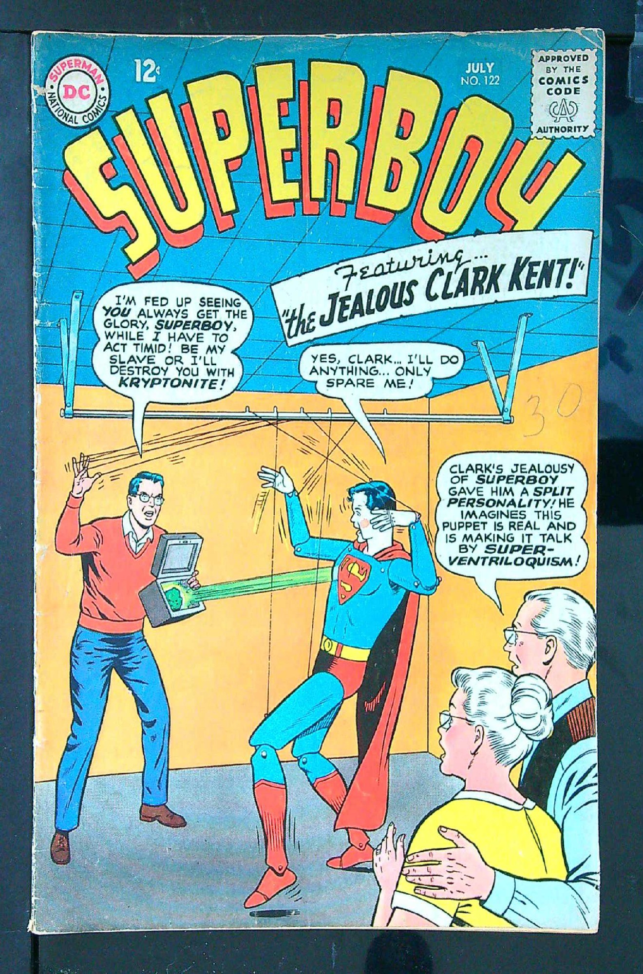 ACTUAL SCAN OF COMIC!<br>Pen on Cover - See Scan Cover of Superboy (Vol 1) #122. One of 250,000 Vintage American Comics on sale from Krypton!