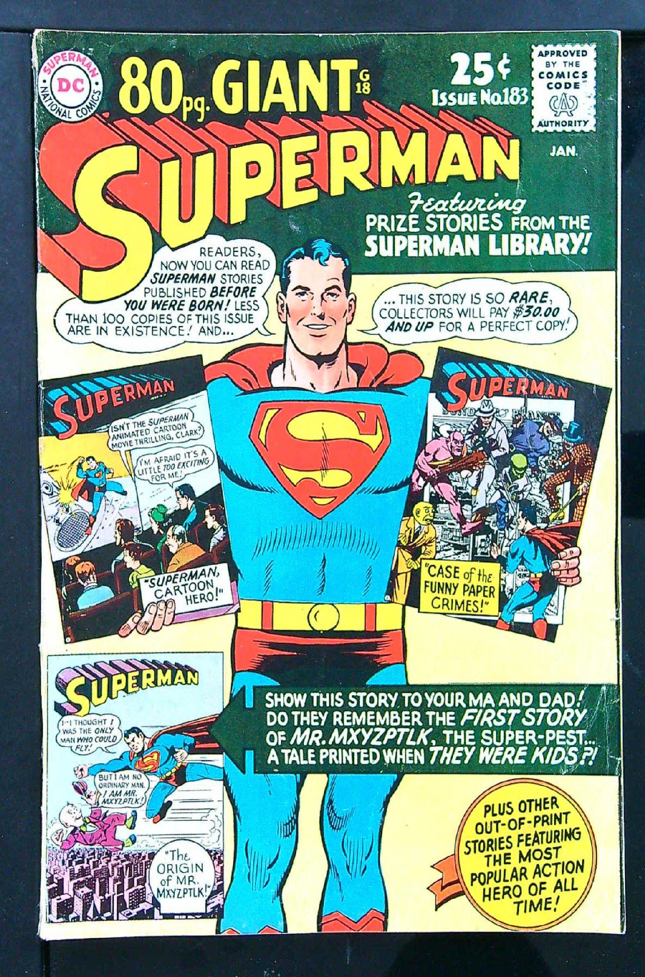80 pages<br>ACTUAL SCAN OF COMIC!<br> Cover of Superman (Vol 1) #183. One of 250,000 Vintage American Comics on sale from Krypton!