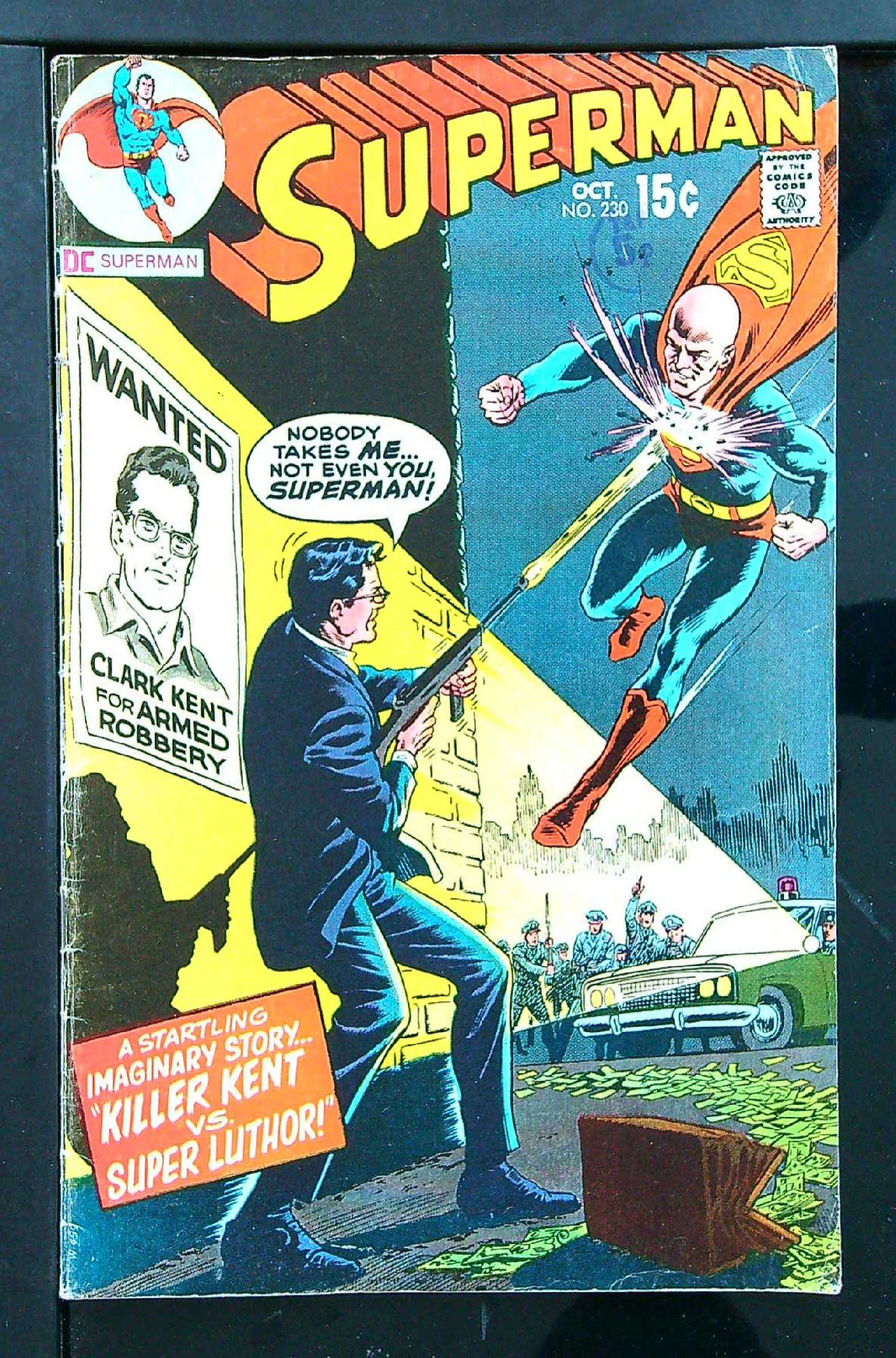 ACTUAL SCAN OF COMIC!<br>Distribution Stamp on Cover - See Scan Cover of Superman (Vol 1) #230. One of 250,000 Vintage American Comics on sale from Krypton!