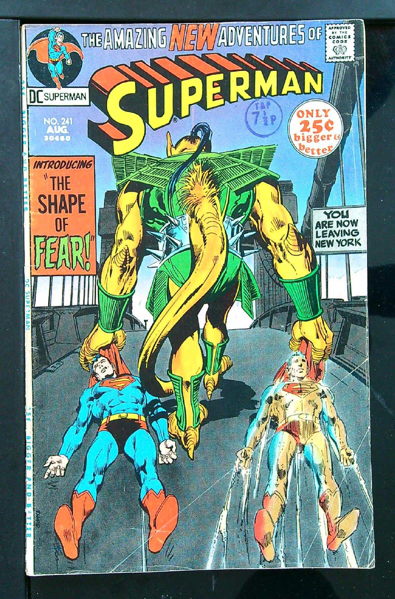 ACTUAL SCAN OF COMIC!<br>Distribution Stamp on Cover - See Scan Cover of Superman (Vol 1) #241. One of 250,000 Vintage American Comics on sale from Krypton!