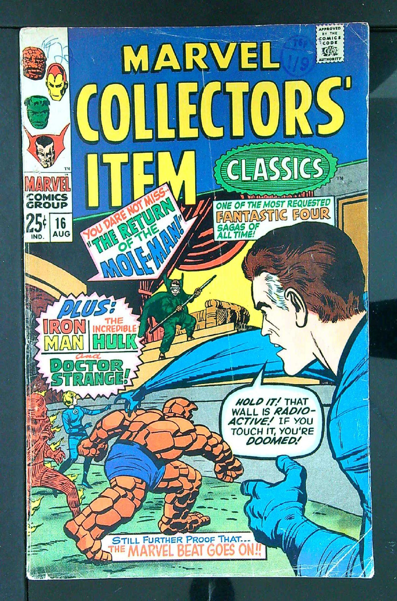 ACTUAL SCAN OF COMIC!<br>Distribution Stamp & Pen on Cover - See Scan Cover of Marvel Collectors Item Classics (Vol 1) #16. One of 250,000 Vintage American Comics on sale from Krypton!