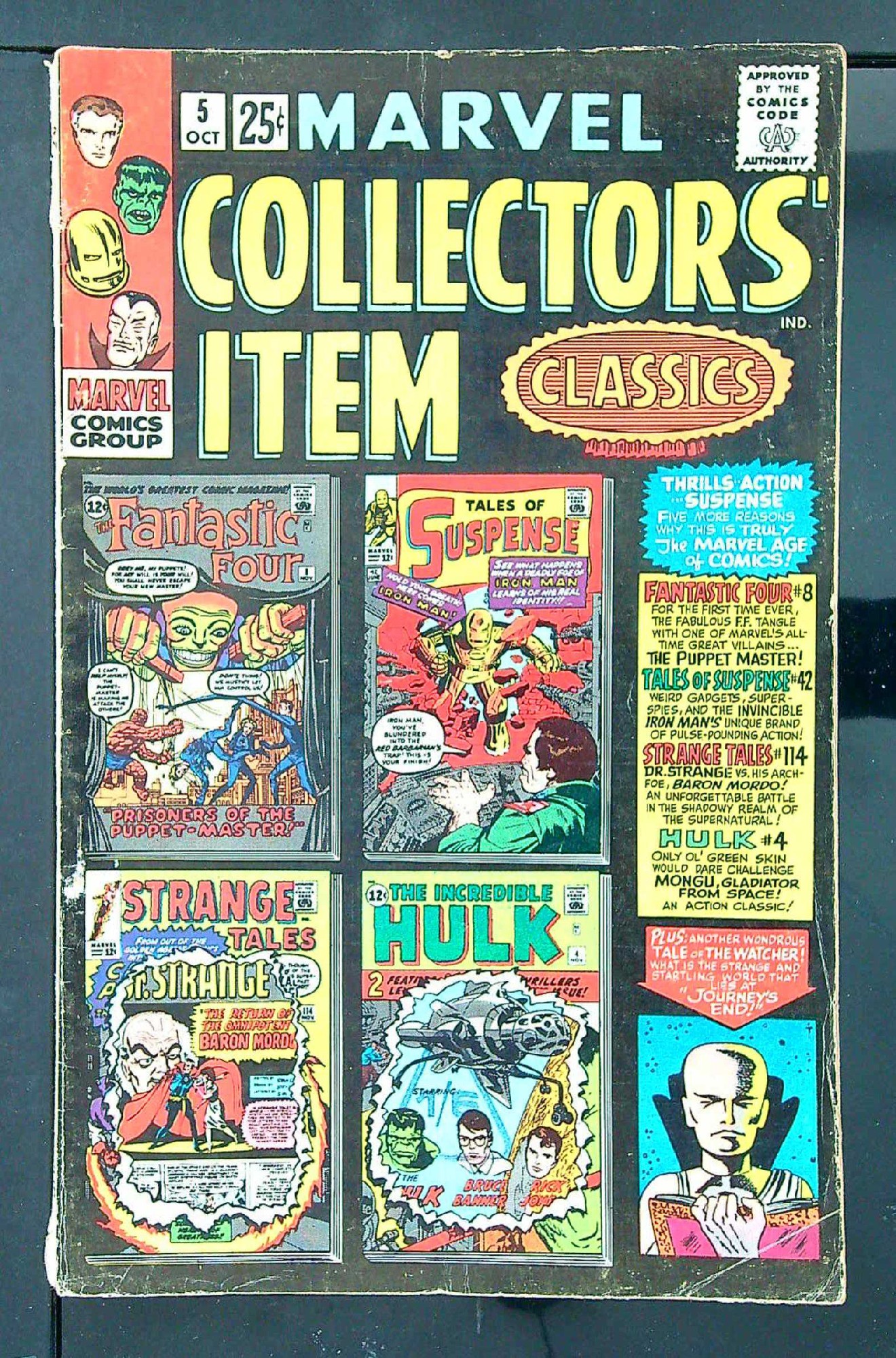 ACTUAL SCAN OF COMIC!<br> Cover of Marvel Collectors Item Classics (Vol 1) #5. One of 250,000 Vintage American Comics on sale from Krypton!