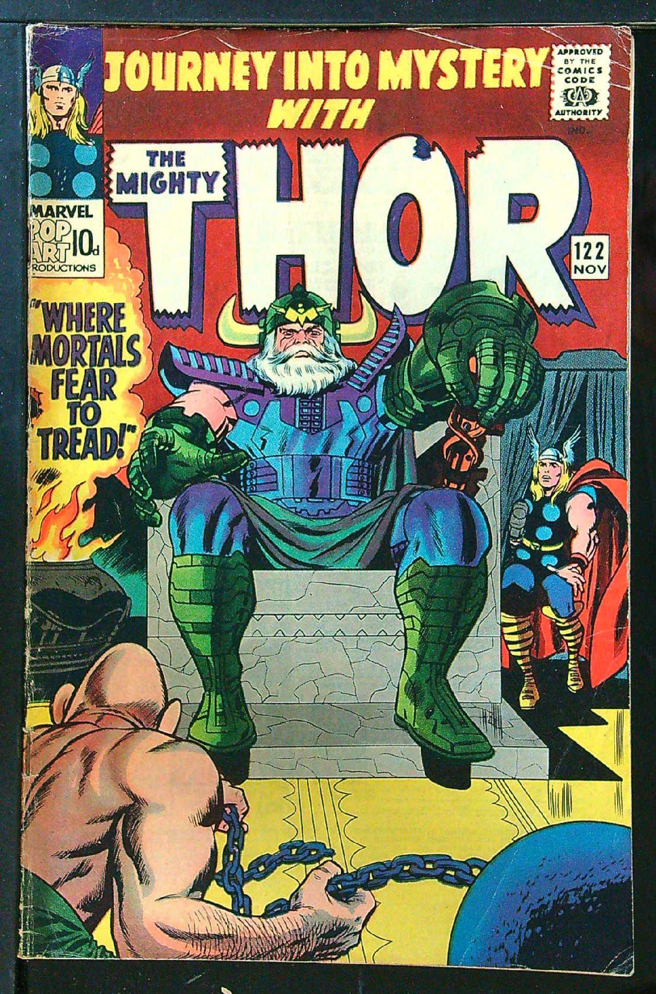 ACTUAL SCAN OF COMIC!<br> Cover of Journey Into Mystery (Vol 1) #122. One of 250,000 Vintage American Comics on sale from Krypton!