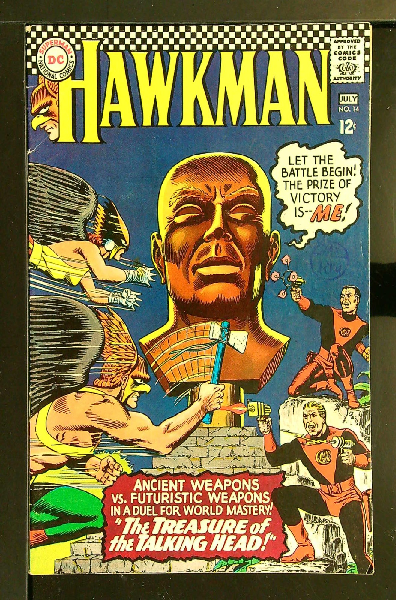 ACTUAL SCAN OF COMIC!<br>Distribution Stamp on Cover - See Scan Cover of Hawkman (Vol 1) #14. One of 250,000 Vintage American Comics on sale from Krypton!