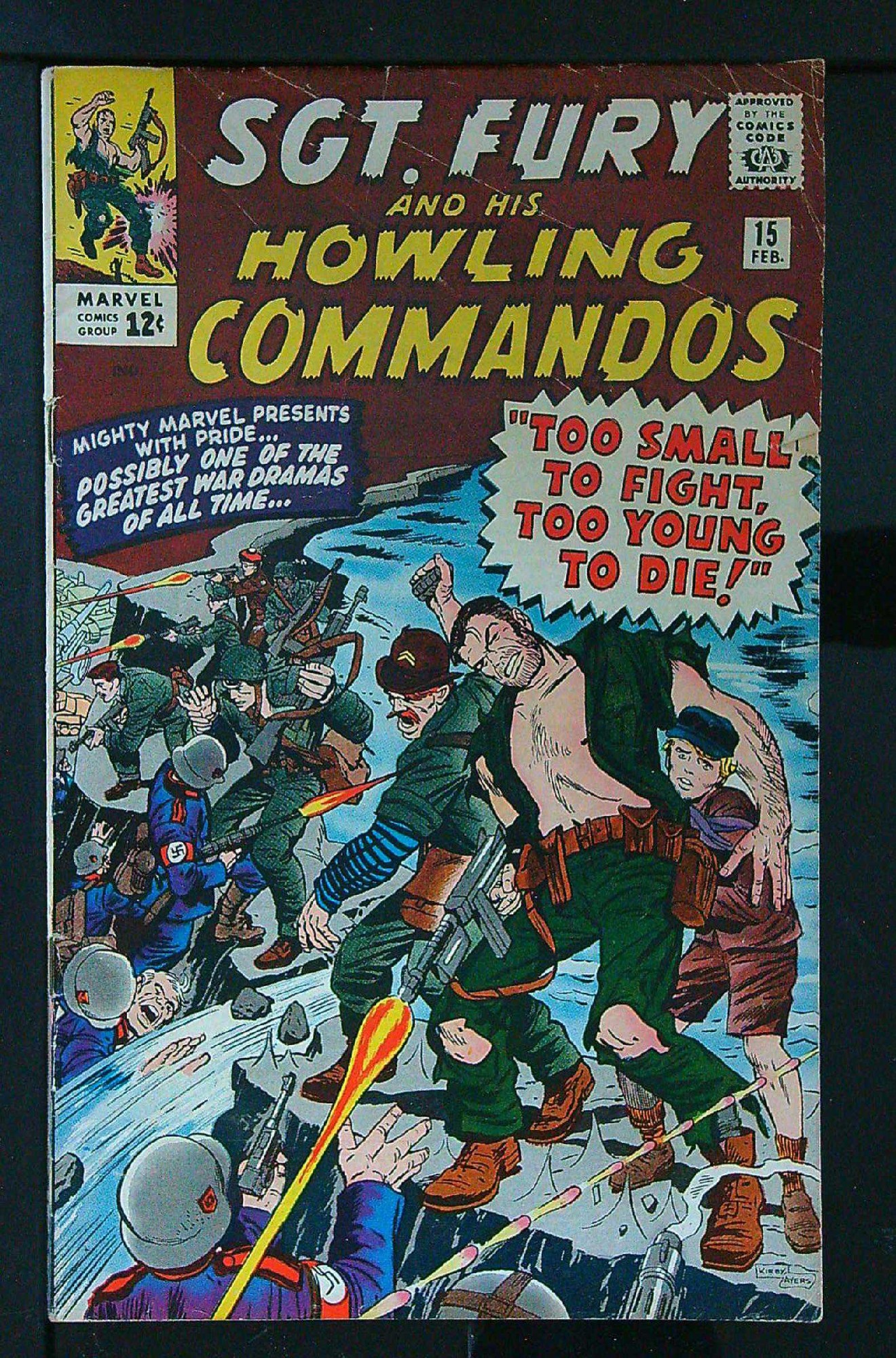 ACTUAL SCAN OF COMIC!<br> Cover of Sgt. Fury & His Howling Commandos #15. One of 250,000 Vintage American Comics on sale from Krypton!