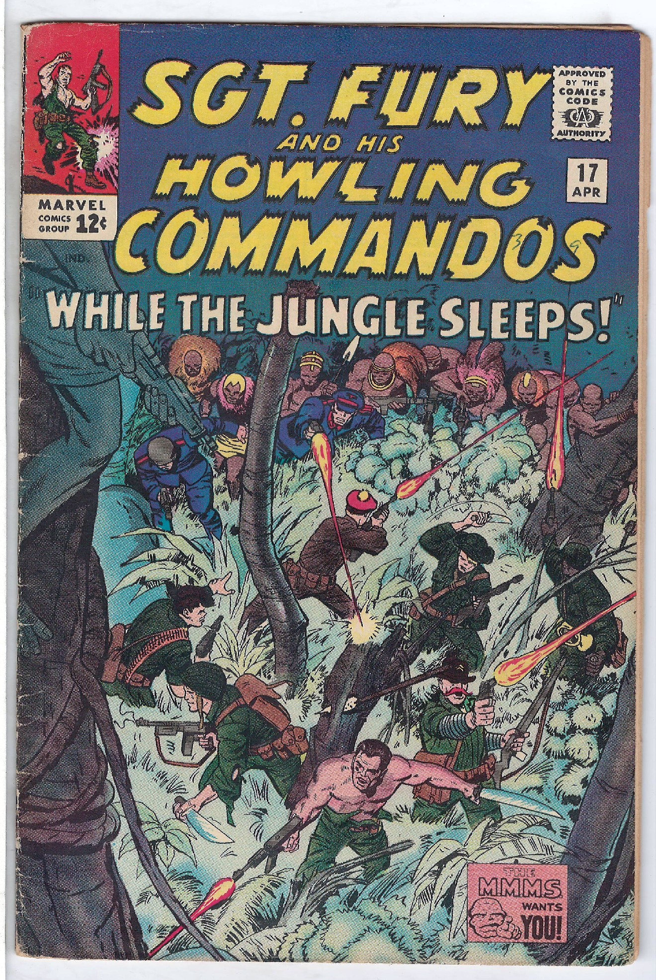 ACTUAL SCAN OF COMIC!<br> Cover of Sgt. Fury & His Howling Commandos #17. One of 250,000 Vintage American Comics on sale from Krypton!
