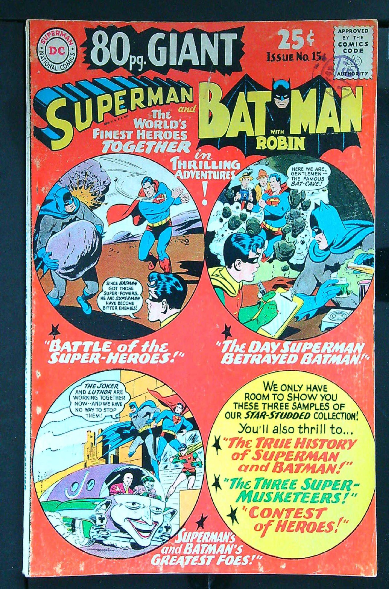 ACTUAL SCAN OF COMIC!<br>Distribution Stamp on Cover - See Scan Cover of Eighty Page Giant (Vol 1) #15. One of 250,000 Vintage American Comics on sale from Krypton!
