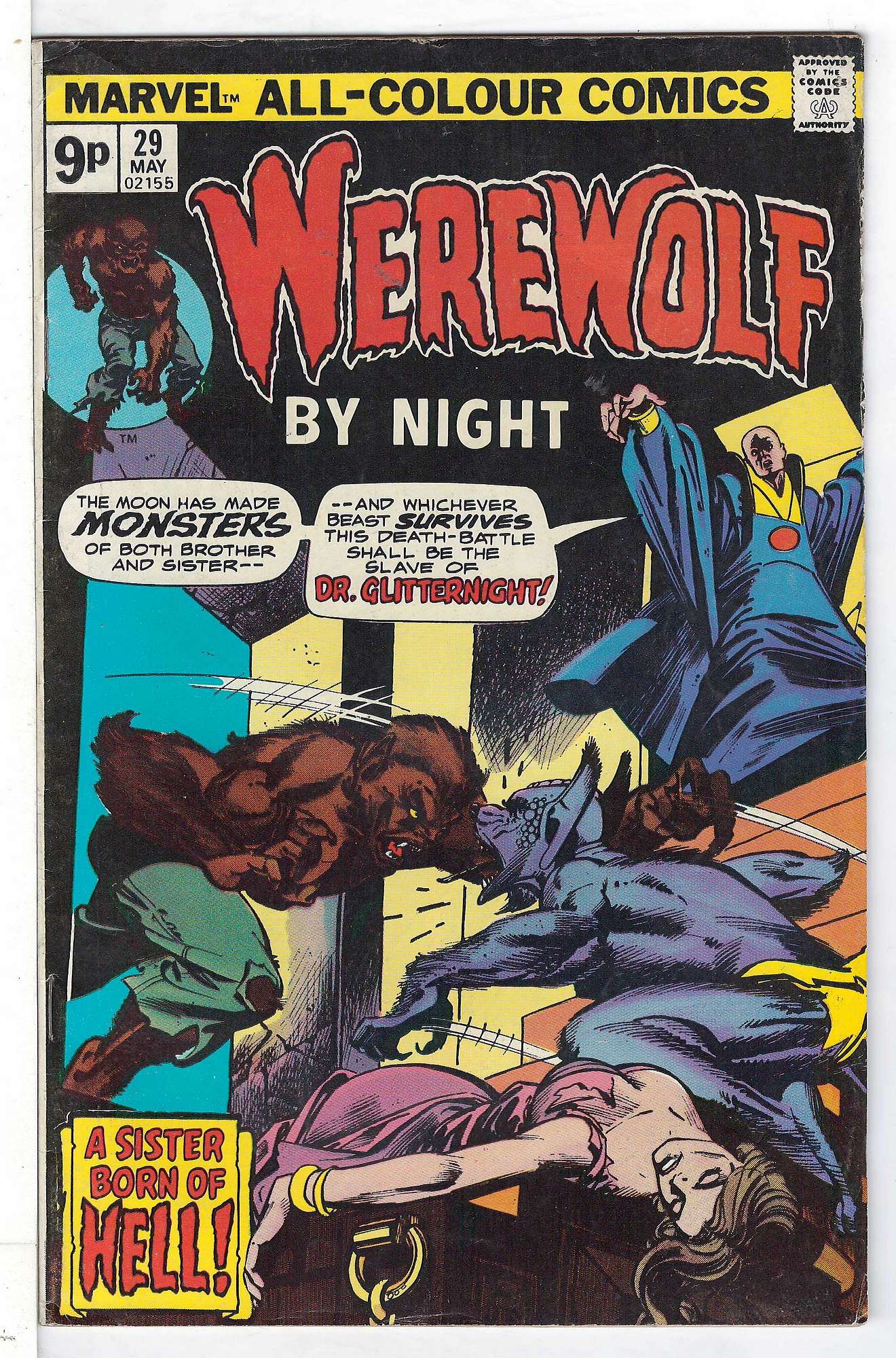 ACTUAL SCAN OF COMIC!<br> Cover of Werewolf by Night (Vol 1) #29. One of 250,000 Vintage American Comics on sale from Krypton!