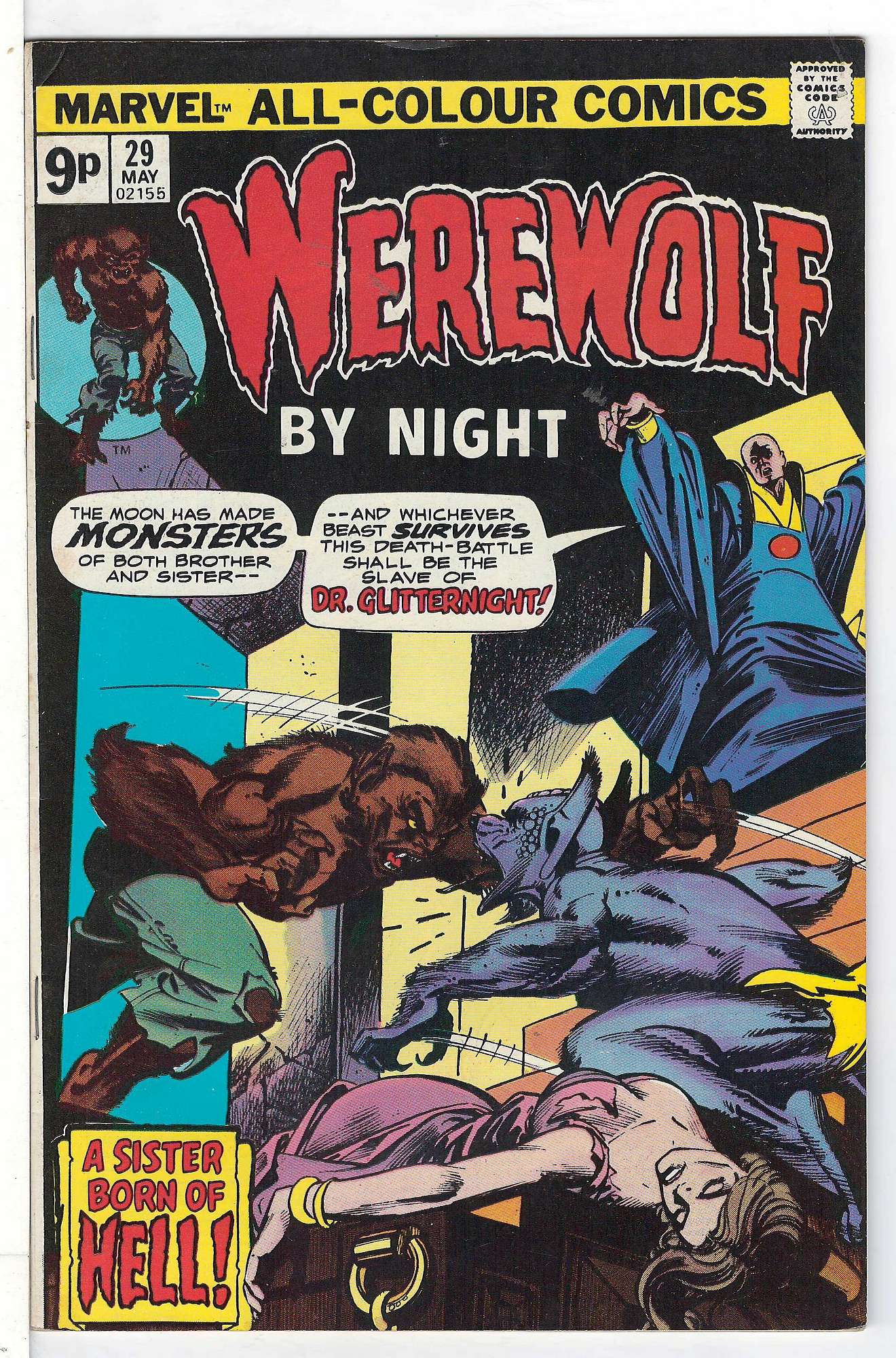 ACTUAL SCAN OF COMIC!<br> Cover of Werewolf by Night (Vol 1) #29. One of 250,000 Vintage American Comics on sale from Krypton!