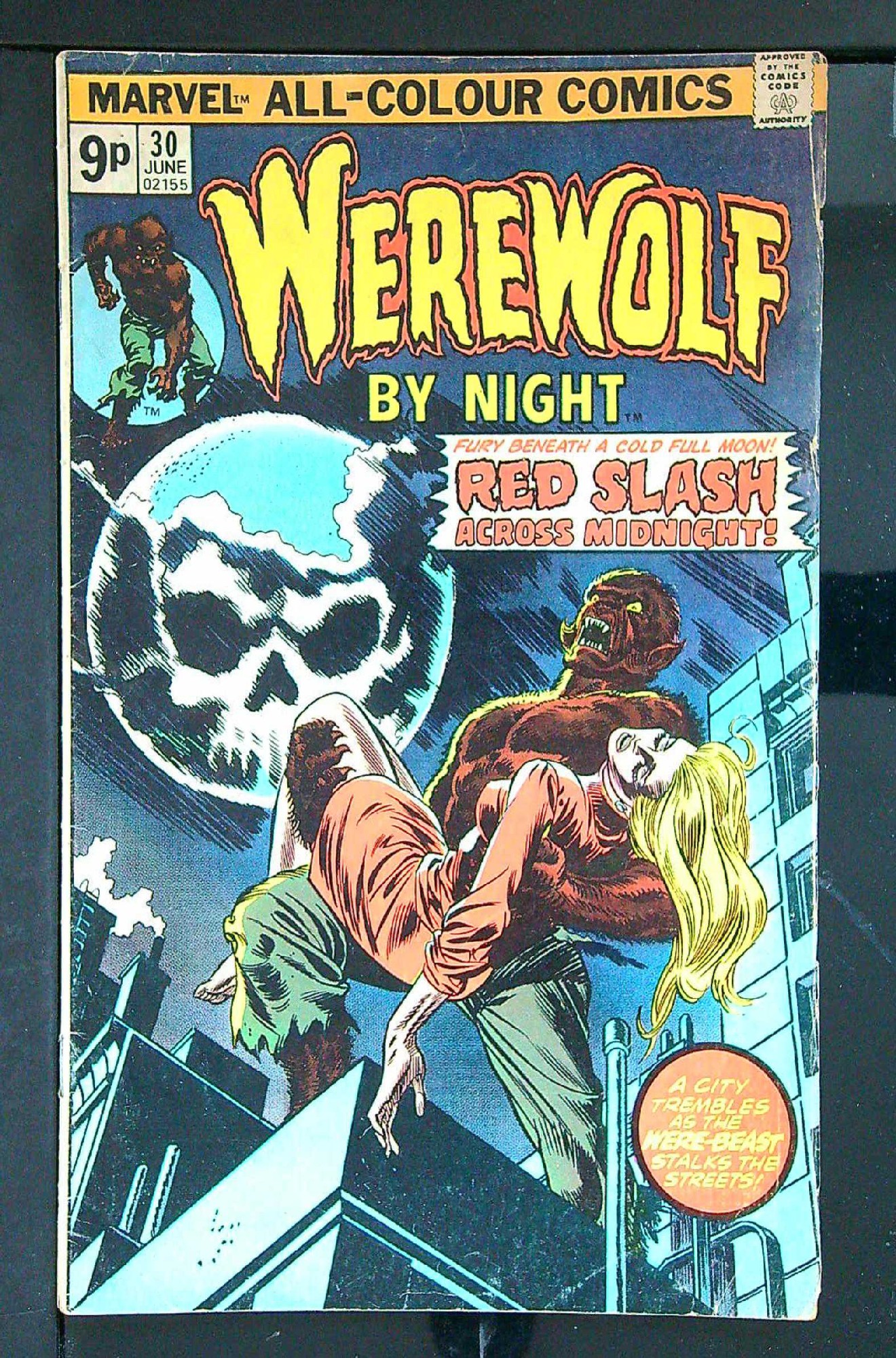 ACTUAL SCAN OF COMIC!<br> Cover of Werewolf by Night (Vol 1) #30. One of 250,000 Vintage American Comics on sale from Krypton!