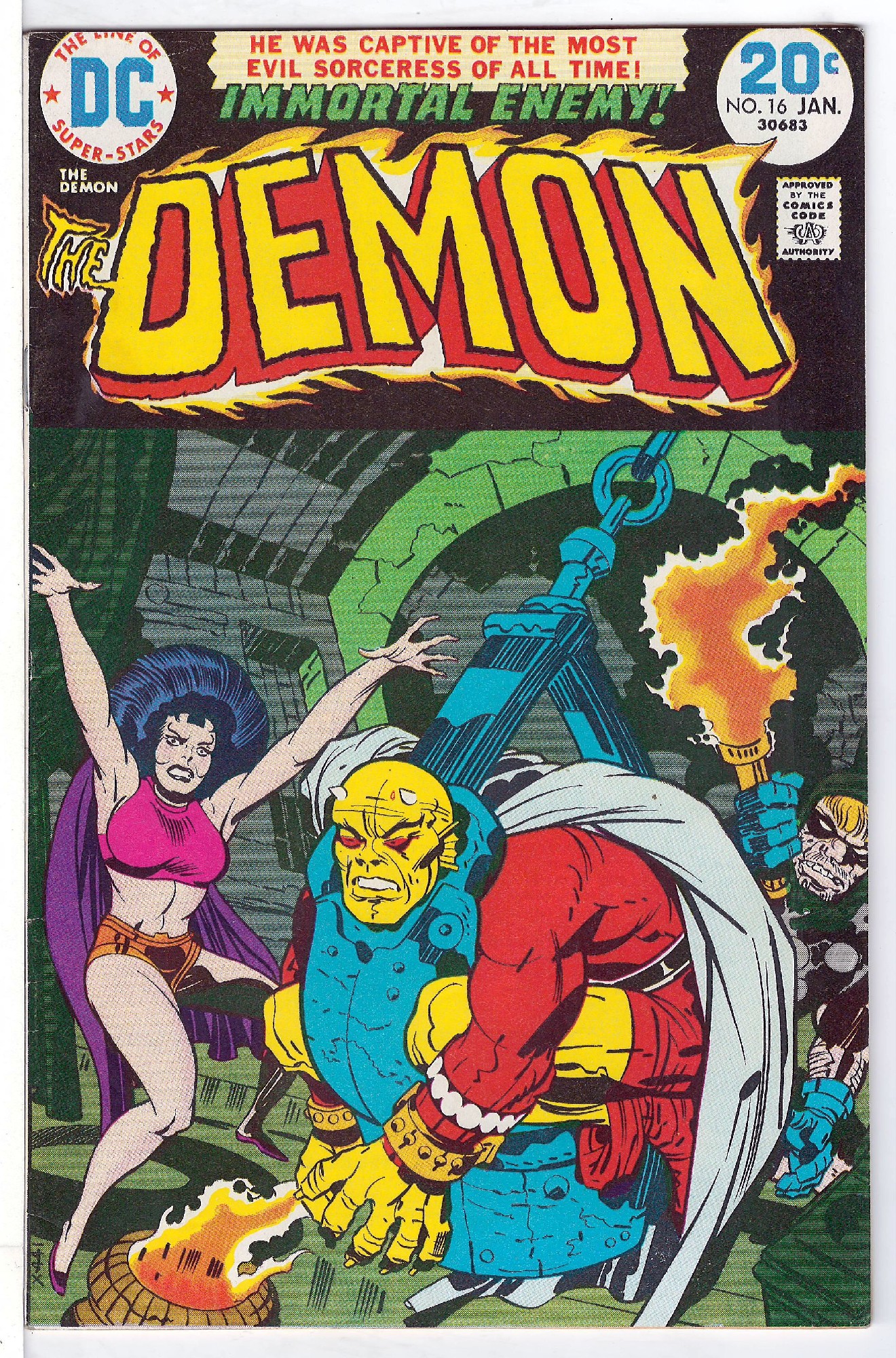 Last Issue, The Demon Etrigan appears next in Brave and the Bold issue 137<br>ACTUAL SCAN OF COMIC!<br> Cover of Demon (Vol 1) The #16. One of 250,000 Vintage American Comics on sale from Krypton!