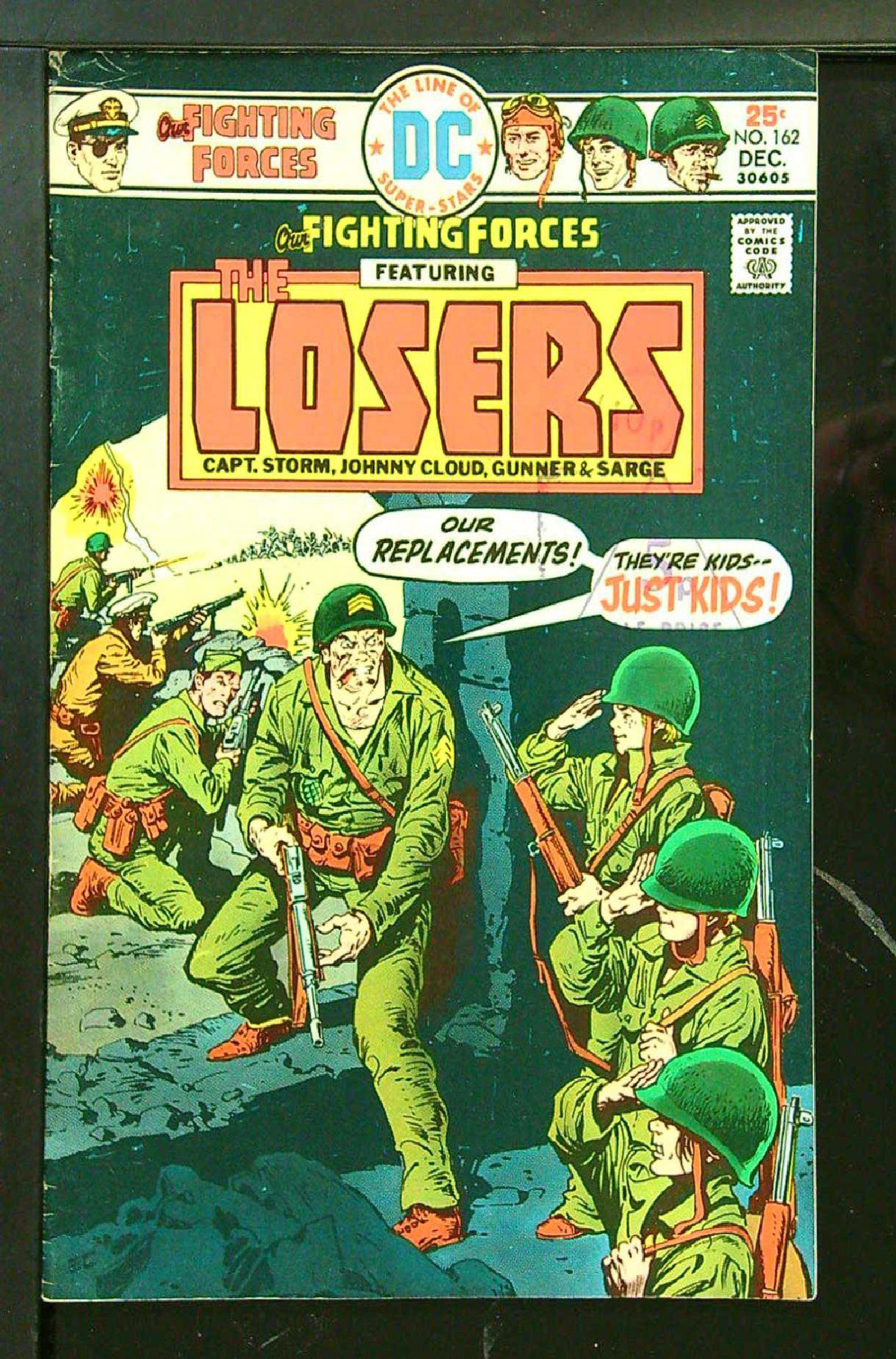 ACTUAL SCAN OF COMIC!<br>Stamp on Cover - See Scan Cover of Our Fighting Forces #162. One of 250,000 Vintage American Comics on sale from Krypton!