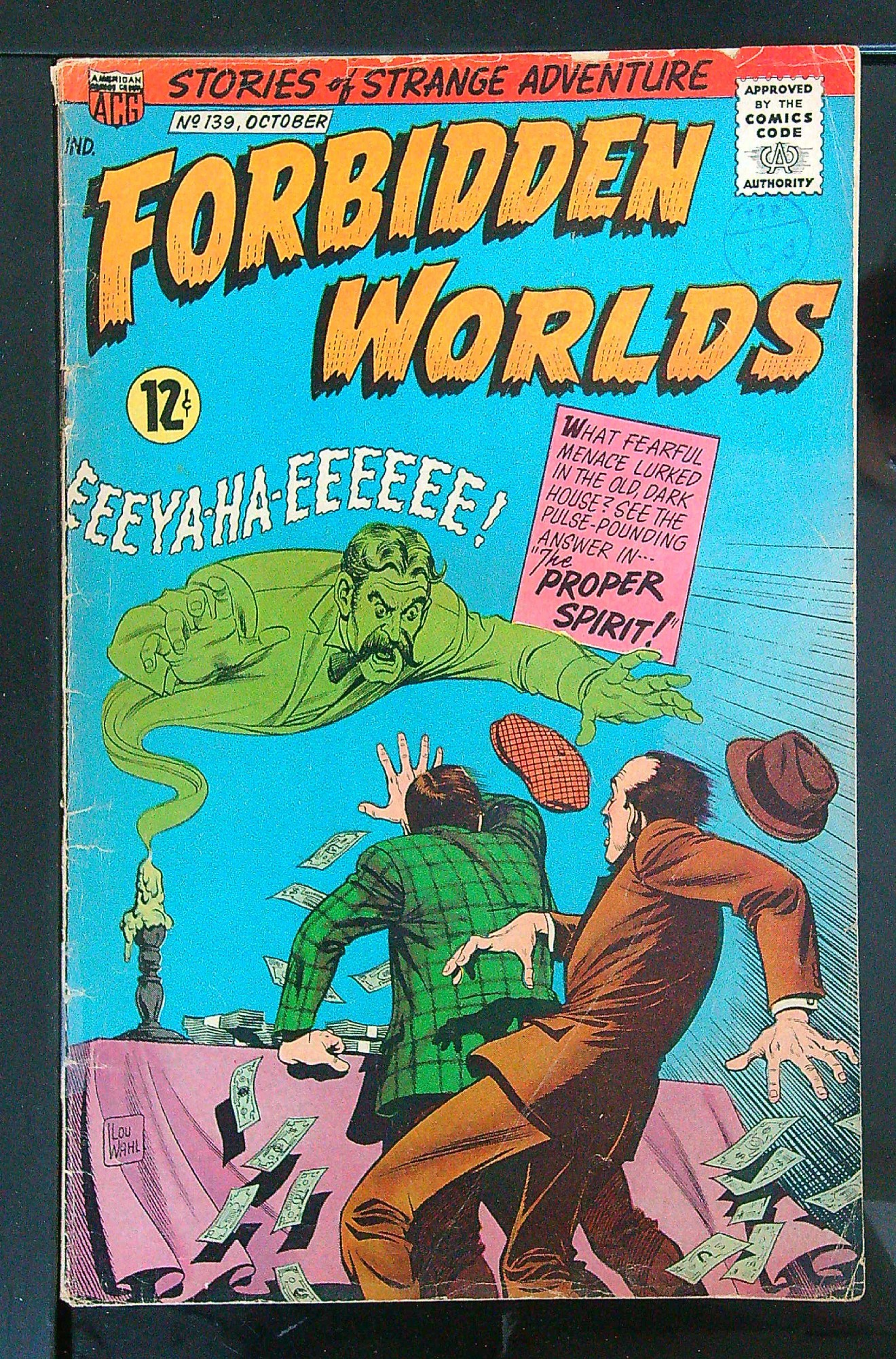 ACTUAL SCAN OF COMIC!<br>Distribution Stamp on Cover - See Scan Cover of Forbidden Worlds (Vol 1) #139. One of 250,000 Vintage American Comics on sale from Krypton!
