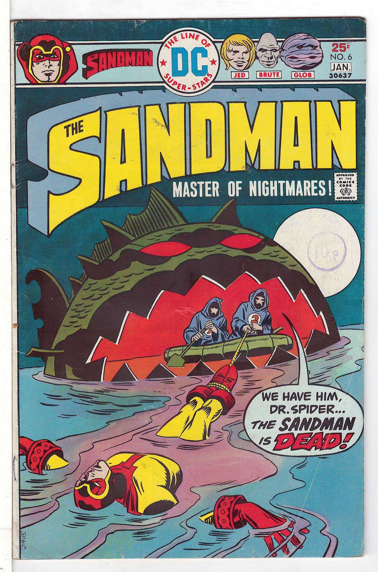 ACTUAL SCAN OF COMIC!<br>Stamp on Cover - See Scan Cover of Sandman (Vol 1) #6. One of 250,000 Vintage American Comics on sale from Krypton!