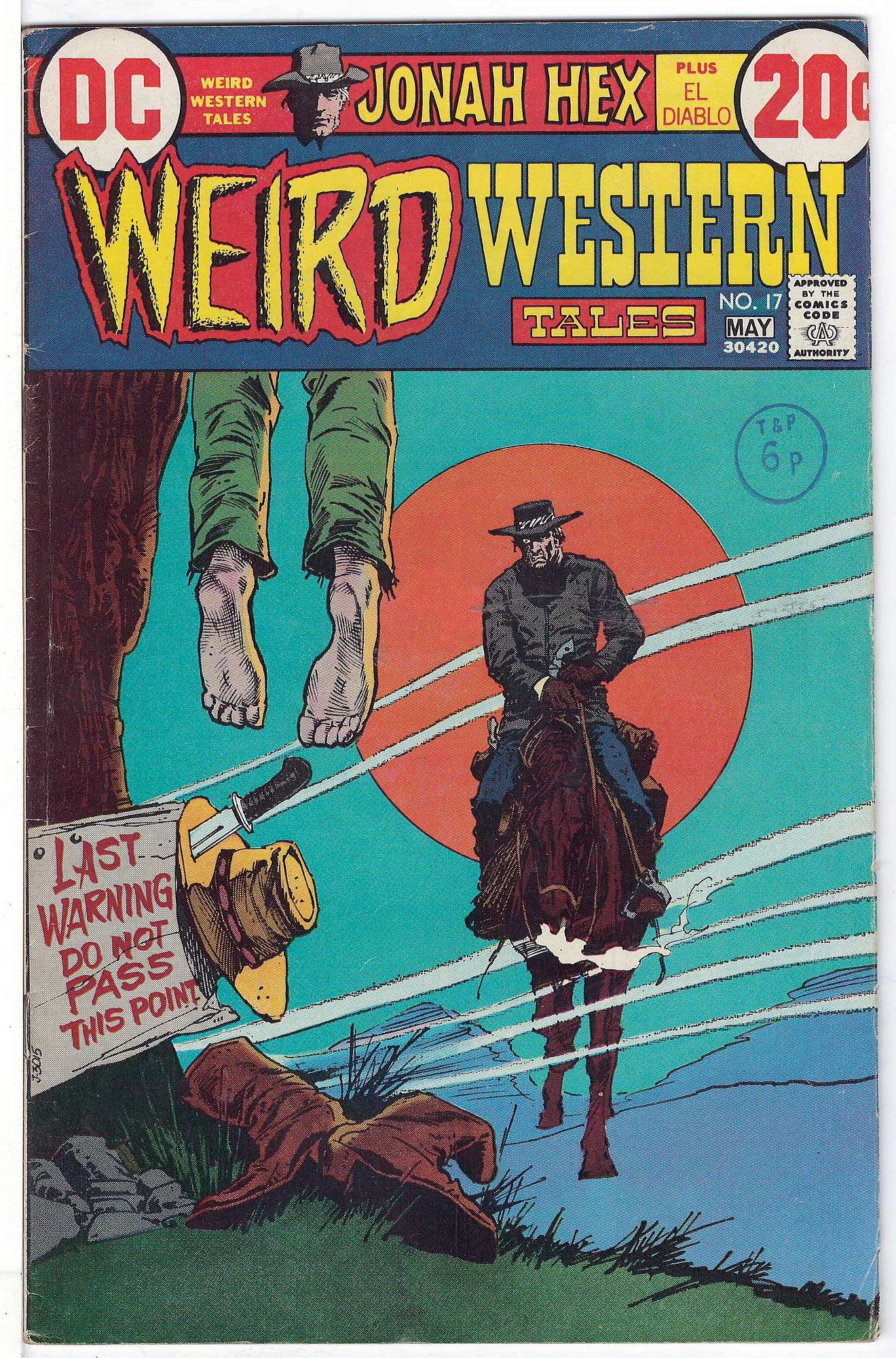 ACTUAL SCAN OF COMIC!<br>Stamp on Cover - See Scan Cover of Weird Western Tales (Vol 1) #17. One of 250,000 Vintage American Comics on sale from Krypton!