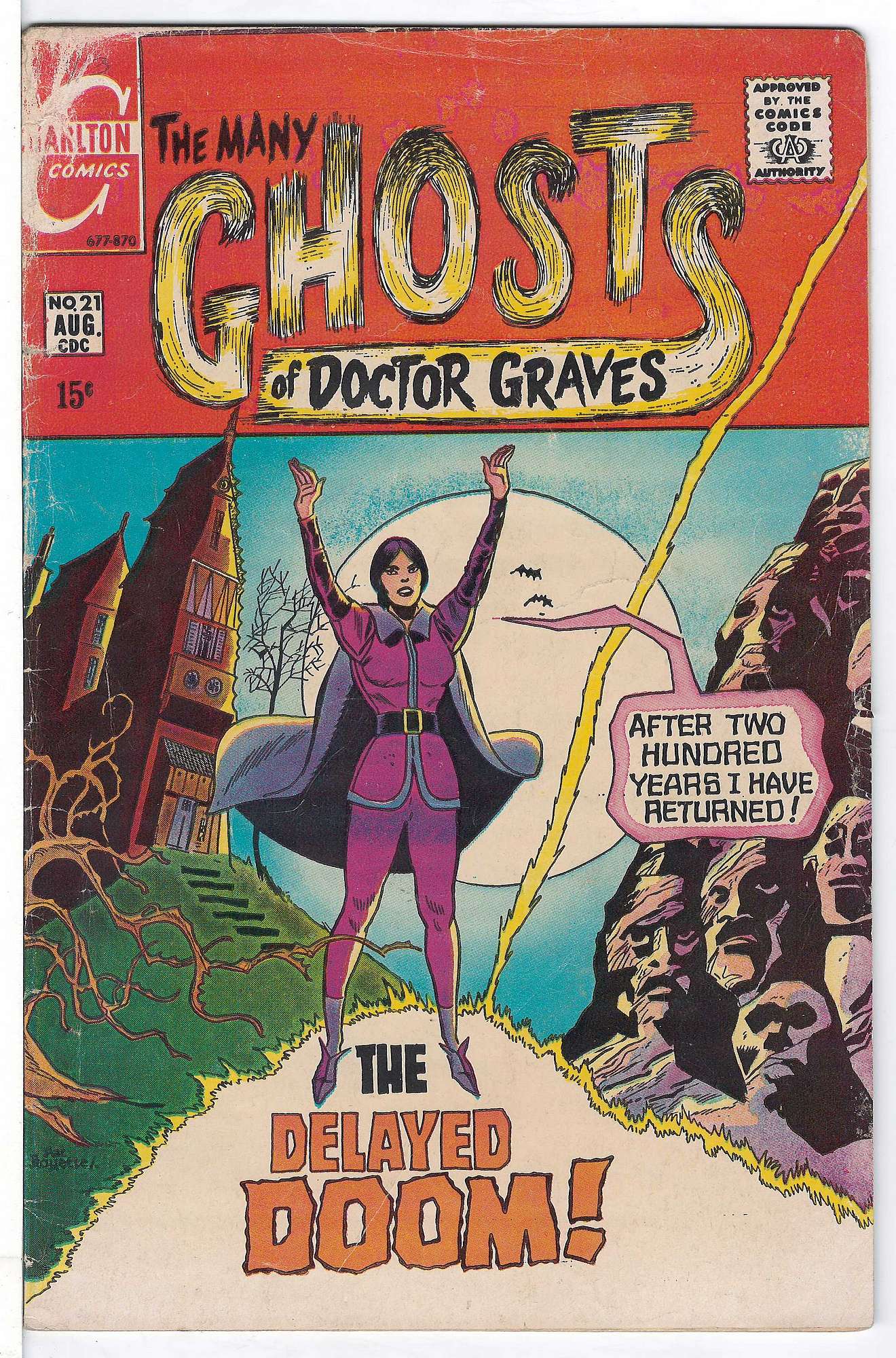 Ditko Art<br>ACTUAL SCAN OF COMIC!<br> Cover of Many Ghosts of Doctor Graves #21. One of 250,000 Vintage American Comics on sale from Krypton!
