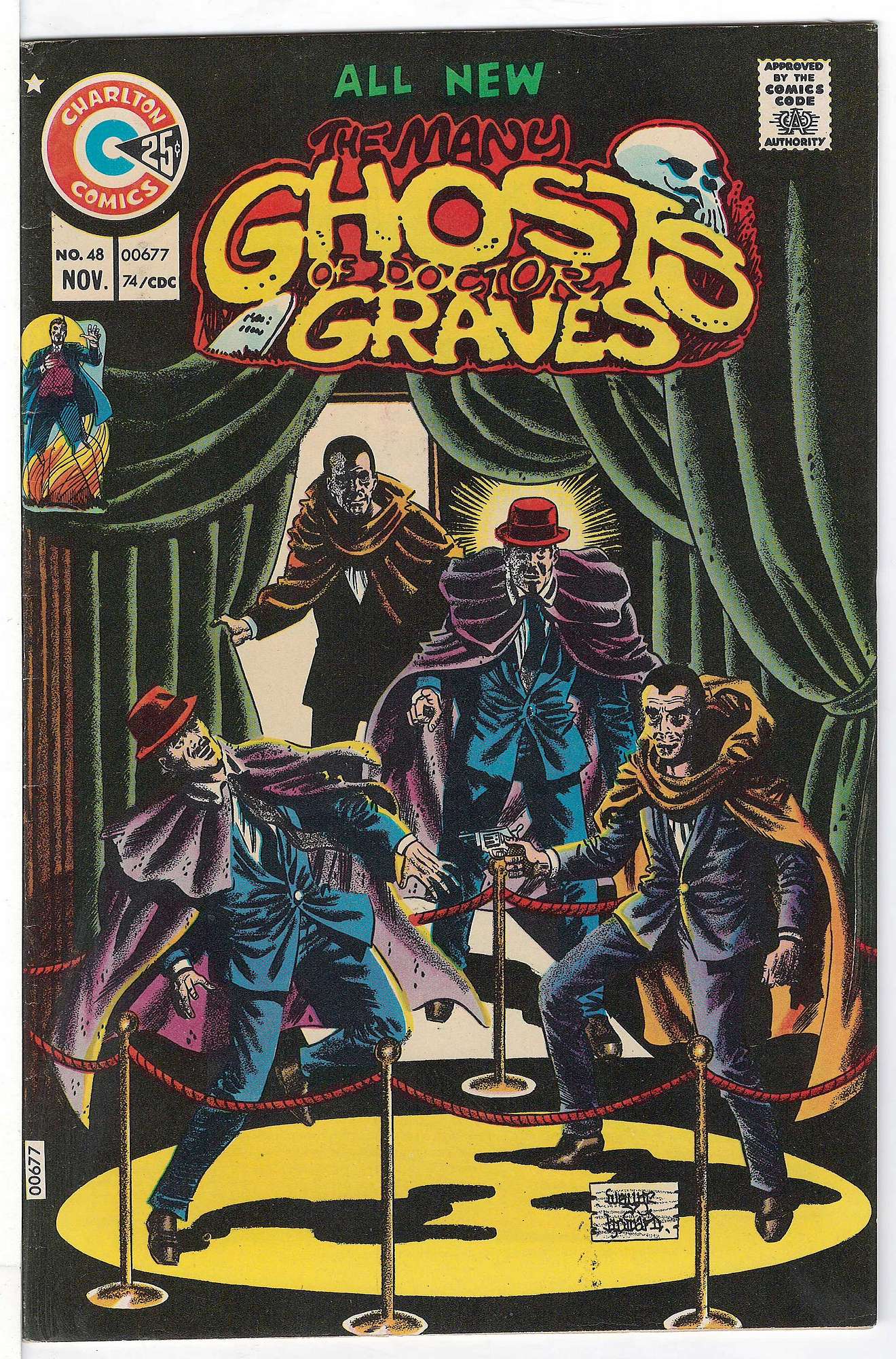 Ditko Art<br>ACTUAL SCAN OF COMIC!<br> Cover of Many Ghosts of Doctor Graves #48. One of 250,000 Vintage American Comics on sale from Krypton!